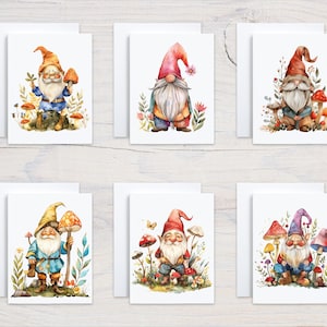Woodland Gnomes: Enchanted Forest Collection 6-kaarten boxset - blanco A2-notitiekaarten