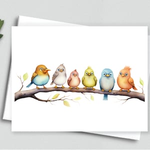 Sérénade des oiseaux chanteurs : Carte de correspondance Notes on a Branch - Carte de correspondance A2 072