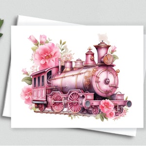 Cartes de correspondance Pink Petals Express : A Floral Journey - Cartes de correspondance vierges A2 289