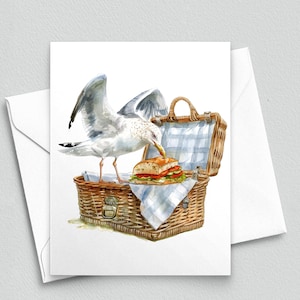 Pillage pique-nique : Cartes de correspondance Seagull Adventure - Cartes de correspondance vierges A2 265