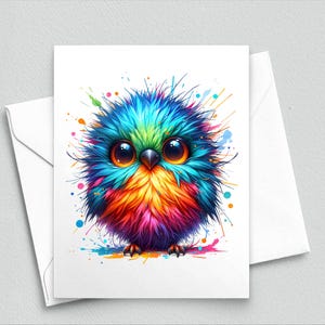 Éclaboussure de hibou coloré : Correspondances de plumes éclatantes - Carnets de correspondance vierges A2 449