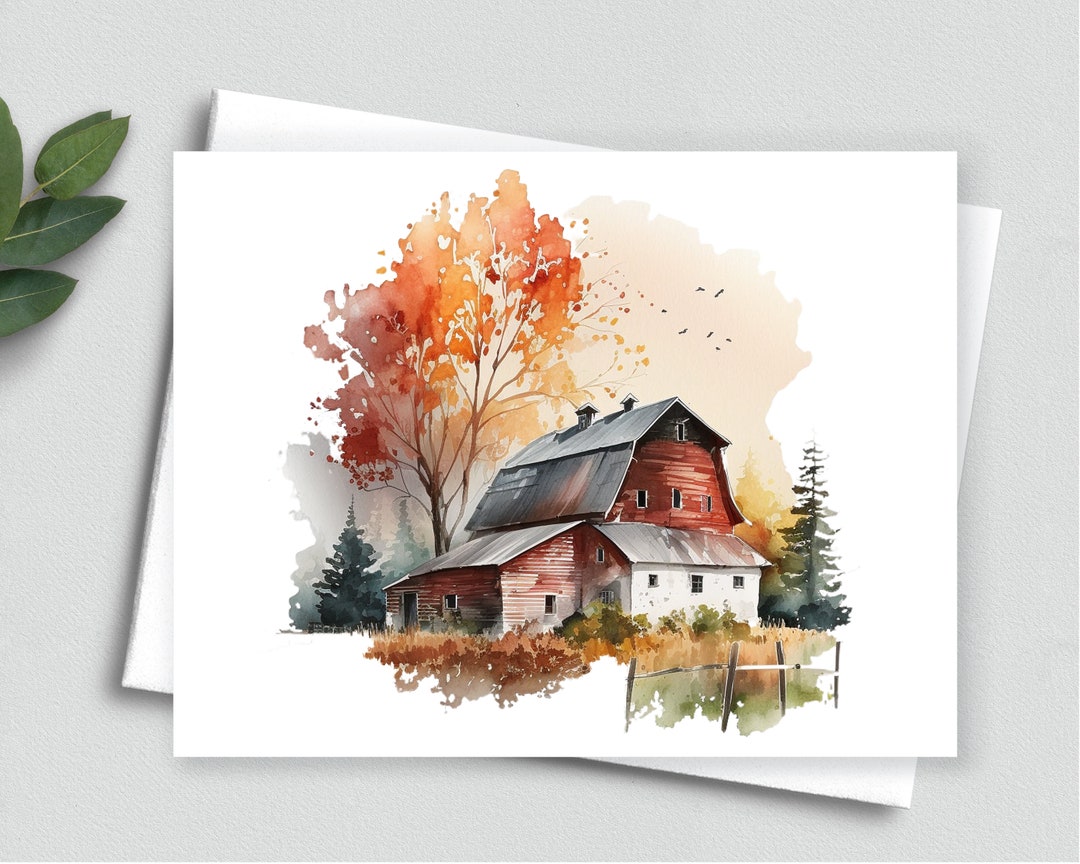 Customizable Autumn Barn Harmony : Beautiful Country Barn in the Fall ...