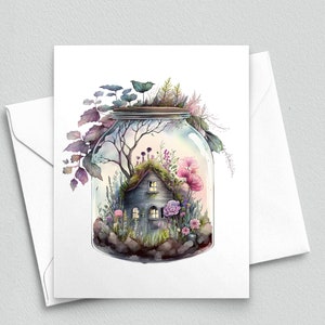 Havre de terrarium enchanté : cartes de correspondance fantaisistes - cartes de correspondance vierges A2 282