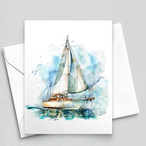 Serenity Sail: Tarjetas de notas sobre aguas tranquilas - Tarjetas de notas tamaño A2 187