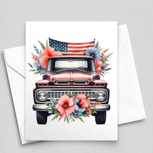 Patriottische pick-up: Americana-notitiekaarten - A2-notitiekaarten 239