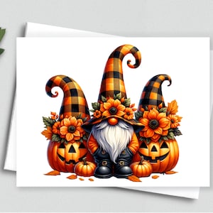 Gnome & Kürbisse: Festliche Halloween Freunde Grußkarten - A2 Grußkarten 178