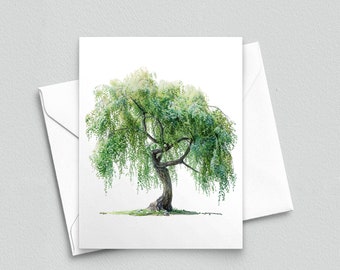 Willow Whispers: Enchanting Tree Note Cards - A2 Note Cards 191