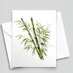 Zen Serenity: Tarjetas de notas de Bamboo Grove - Tarjetas de notas en blanco A2 275