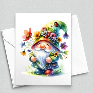 Balade printanière des gnomes : une fantaisie colorée - Cartes A2 184