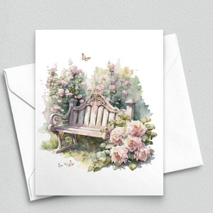 Enchanted Garden Retreat: notitiekaart tuinbank - A2-notitiekaarten 159
