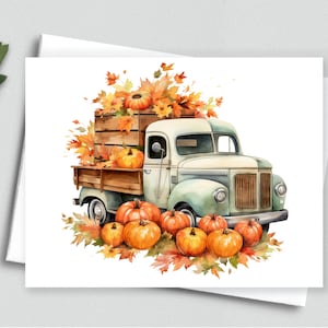 Harvest Truck Delight : cartes de correspondance vintage de camionnette - Cartes de correspondance vierges A2 401