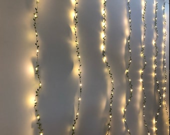 Rideau LED feuilles vertes, lumières de Noël, lumières de mariage