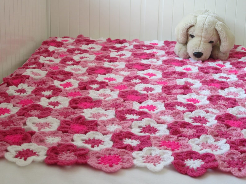 Flower Baby Blanket Floral Baby Blanket Flower Blanket Etsy