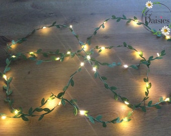 Green leaf fairy lights - Christmas lights - Holiday lights - Thanksgiving lights - Holiday decorations - Fairy lights - Mantelpiece lights