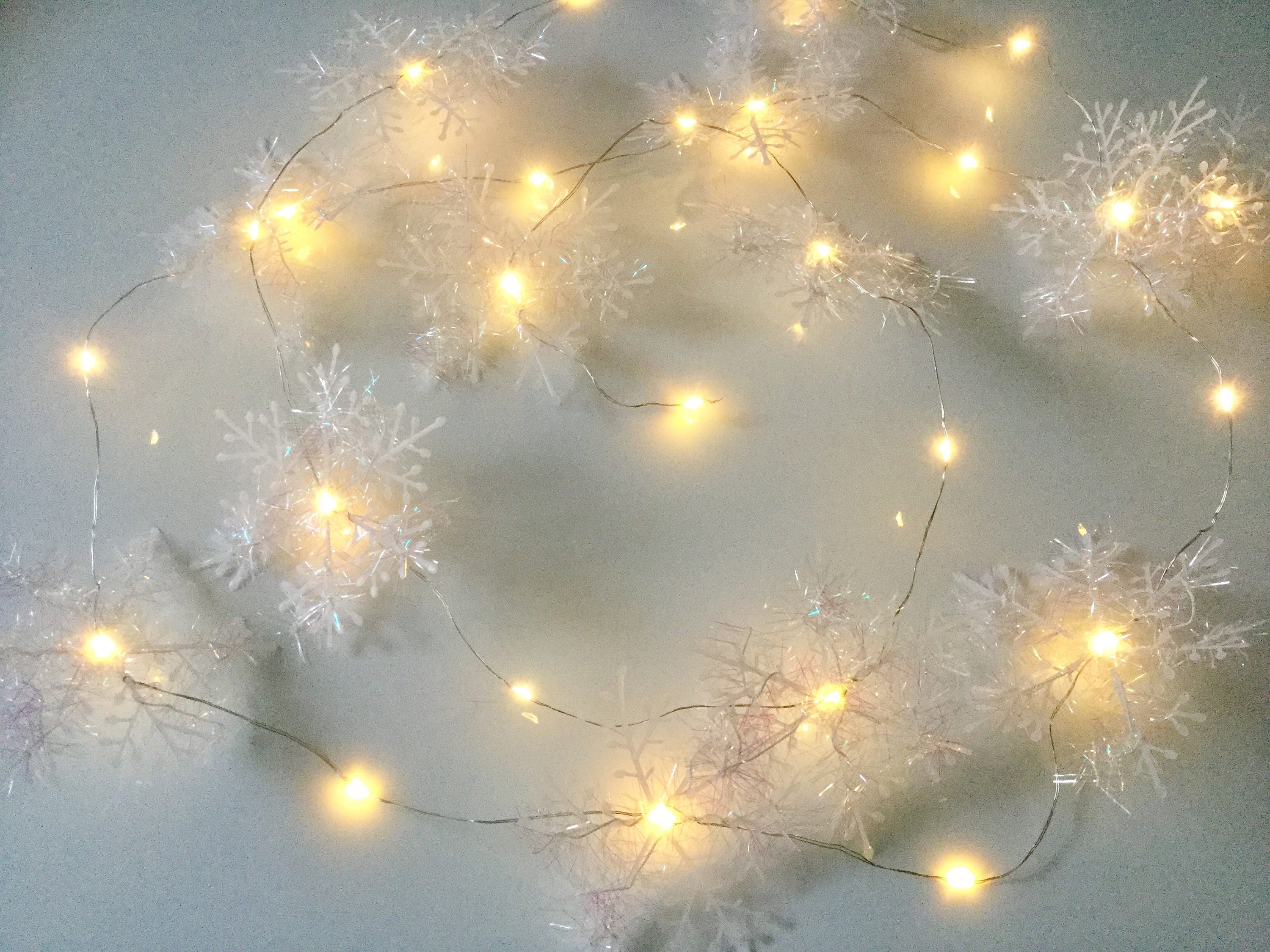 Snowflake Garland Fairy Lights Christmas Lights Snowflake Etsy Australia
