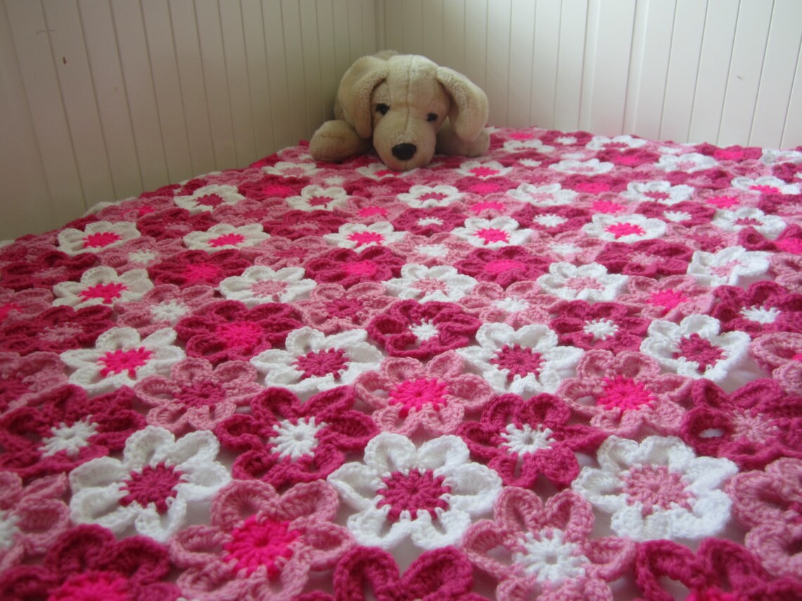 Flower Baby Blanket Floral Baby Blanket Flower Blanket Etsy