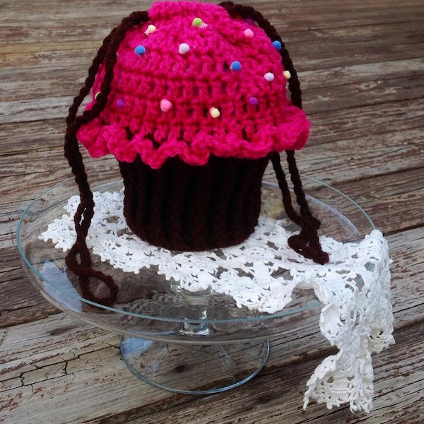 Crochet digital pdf pattern for Crochet Cupcake Drawstring Purse Pattern Only! Mengys pdf craft
