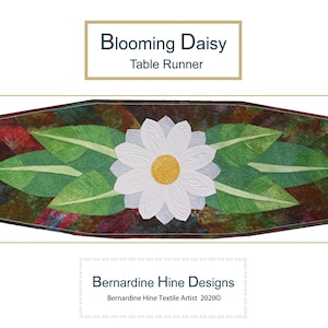 Floral Table Runner Pattern, Daisy Motif with Easy Techniques