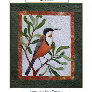 Australian Bird Series - Eastern Spinebill Art Quilt Pattern