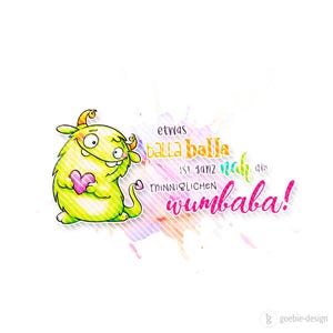 motif imprimé - monstre « wumbaba »