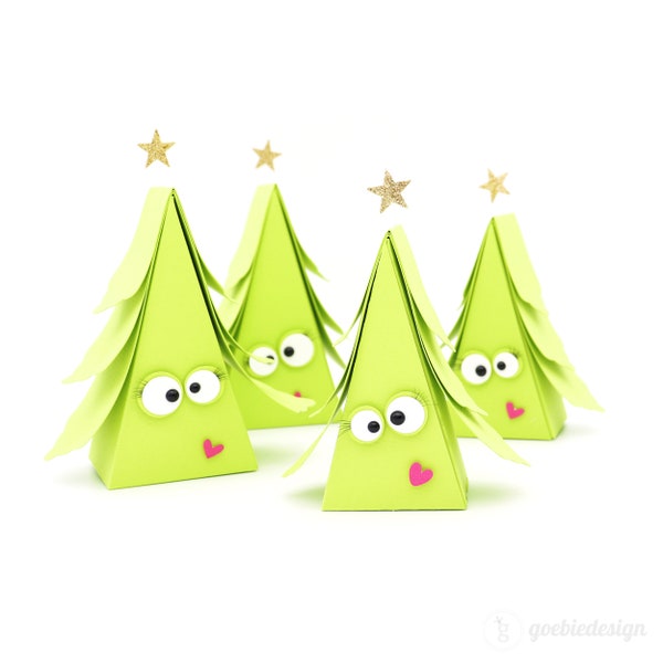 cutting file - triangle swing box „christmas tree“ - svg+dxf