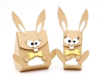 cutting file - teardrop-shaped gift box „bunny“ - svg+dxf