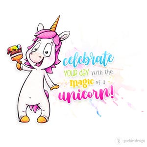 motif imprimé - licorne « célébrer »