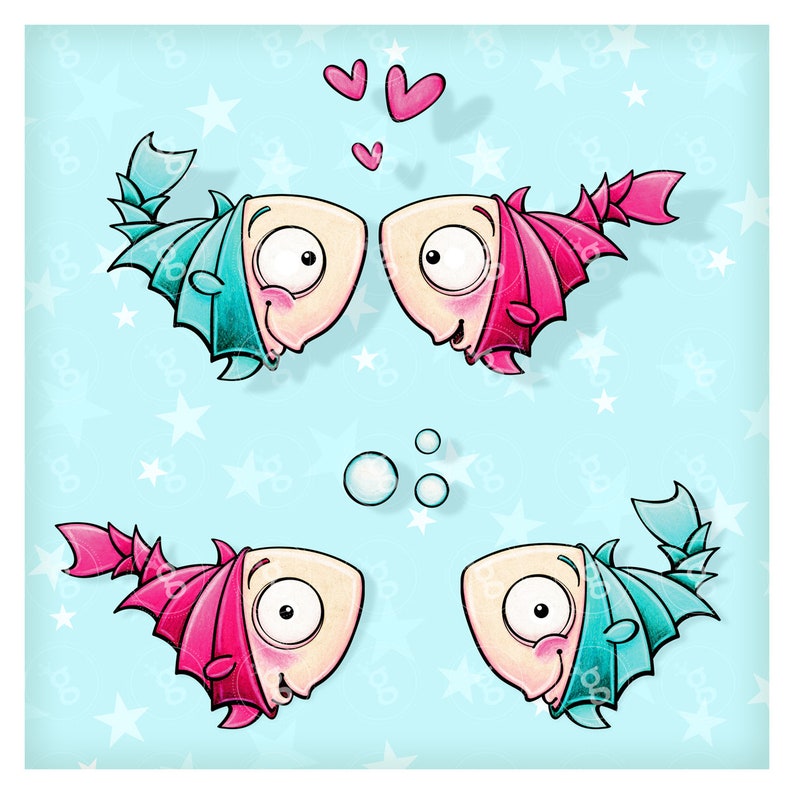 Digi Stamp Set fishes image 1