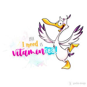 print design - seagull &quot;vitamin sea&quot;