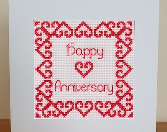 Anniversary - Cross Stitch Card Kit