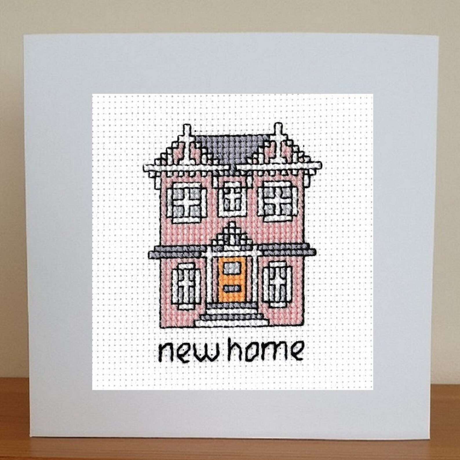 New Home Card Cross Stitch Kit - Etsy