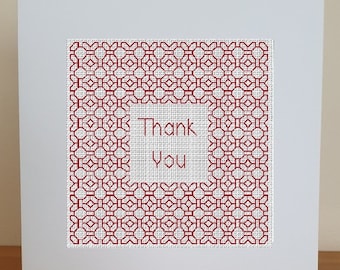 Thank You Card - Cross Stitch Kit