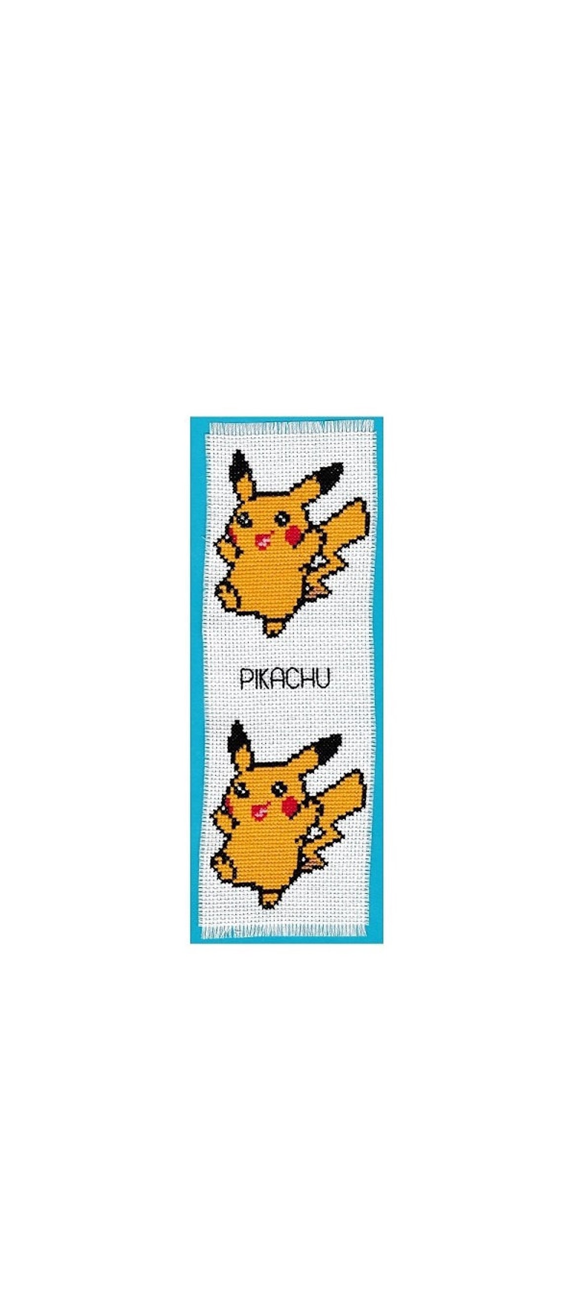 Pokemon Cross Stitch Bookmark Kit Pikachu Etsy