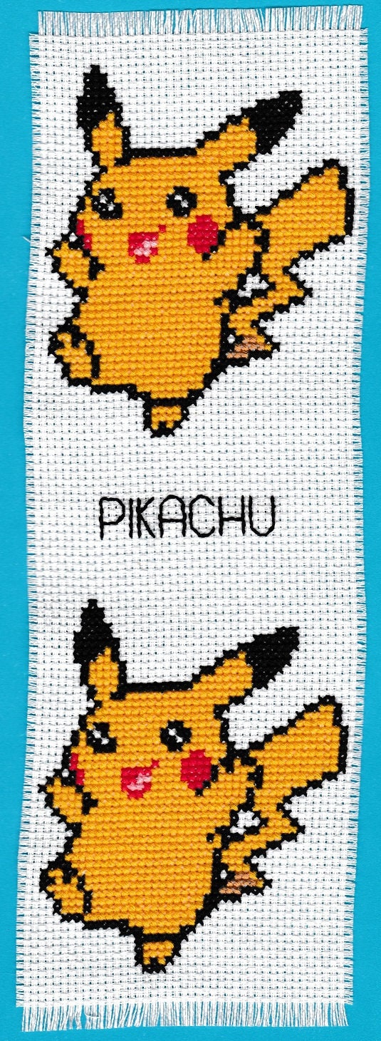 Pokemon Cross Stitch Bookmark Kit Pikachu Etsy UK pokemon-cross-stitch-bookmark-kit-pikachu-etsy-uk