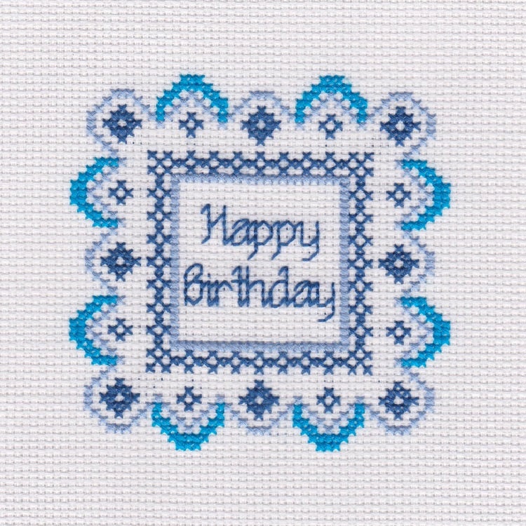 Birthday Card Cross Stitch Kit - Etsy UK