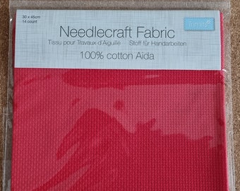 4x17x1 cm RTO Aida 14 Count Red 39cm x 45cm 4x17x1 cm RTO Aida 14 Count Red 39cm x 45cm