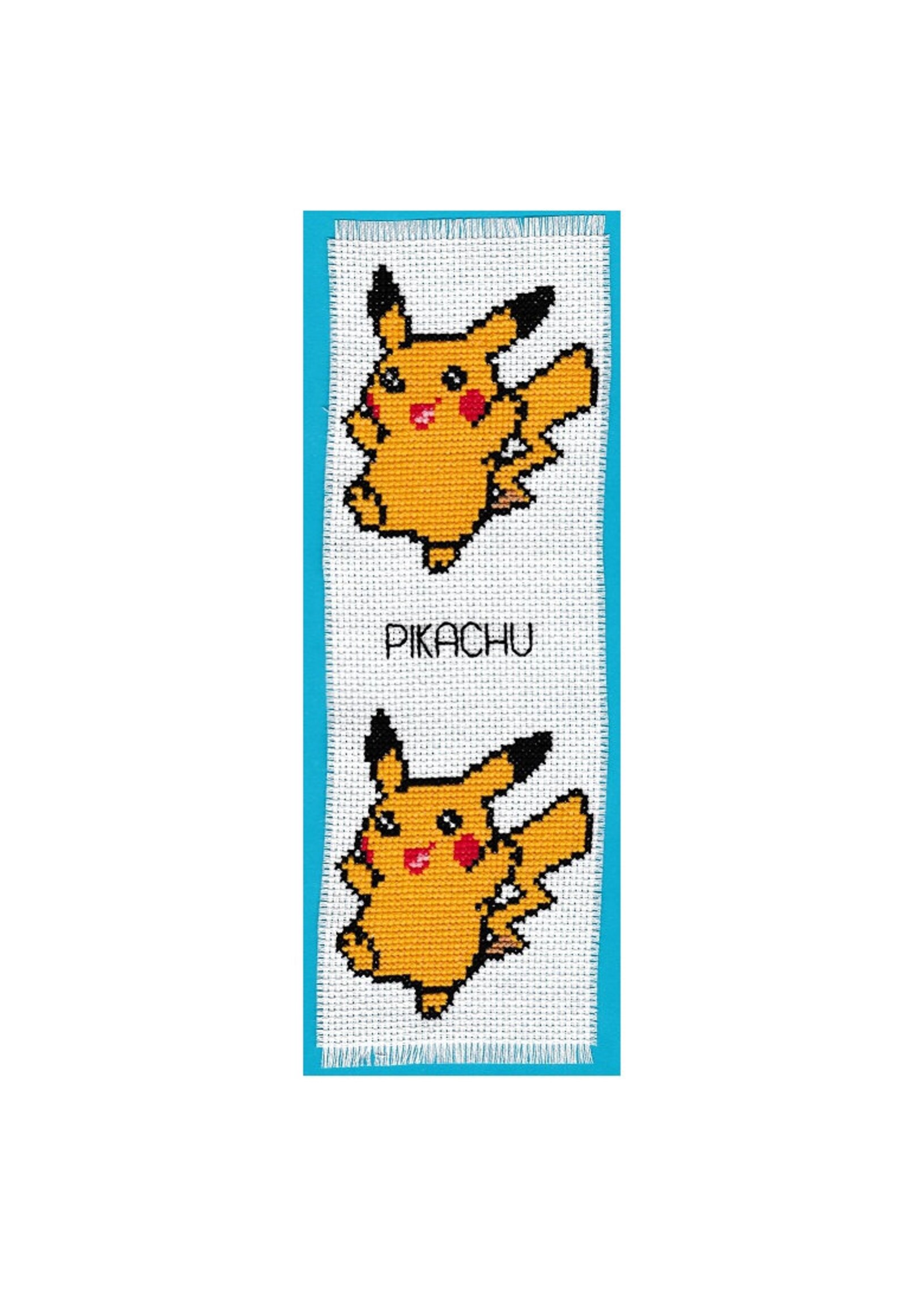Cross Stitch Kit Bookmark Pokemon Pikachu Etsy