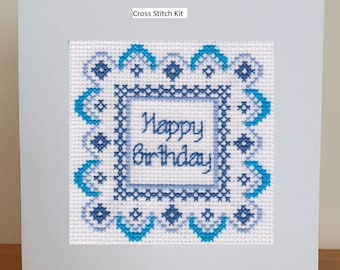 Birthday Card Cross Stitch Kit 