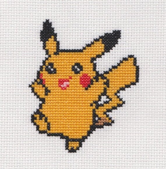 Pikachu Emoji Pokemon Yellow Set of 42 Cross Stitch Pattern -  Israel