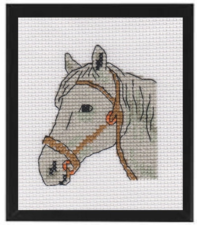 Horse's Head Cross Stitch Kit Etsy