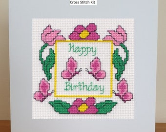 Happy 80th Birthday Cross Stitch Card Kit - Etsy UK