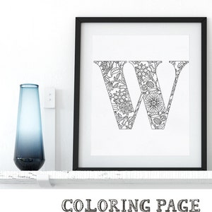 Printable Coloring Page Alphabet Floral Letter M Instant Etsy A lovely little floral interpretation of the letter a. etsy