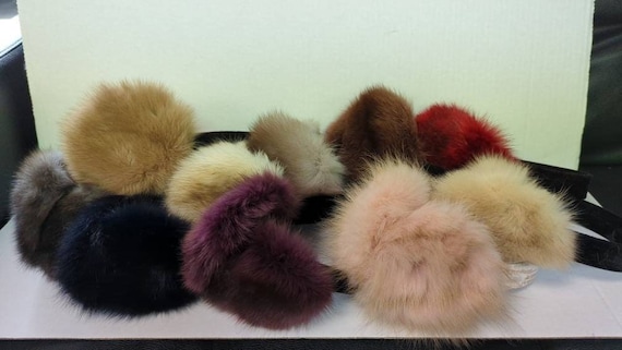 Womens Sheepskin Suede Luxury Ear Warmers Earmuffs Easy Folding