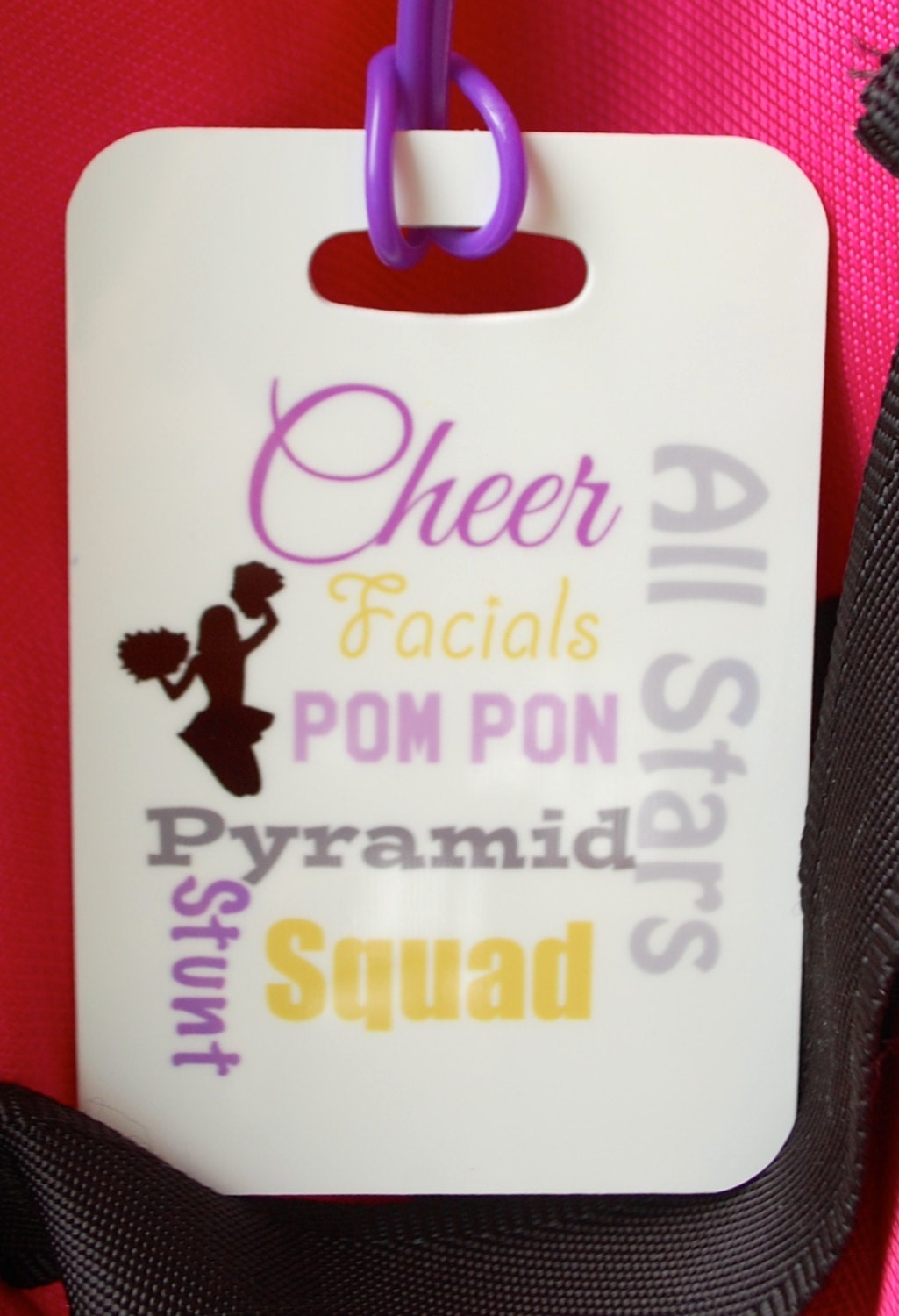 Cheer Bag Tag Sport Bag Tag Cheerleader Bag Tag Party favor Etsy