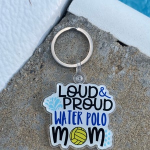 Water Polo Mom Keychain, Water Polo keychain, Water polo coach gift, Water Polo gift, Water Polo Bag Tag, water polo Christmas