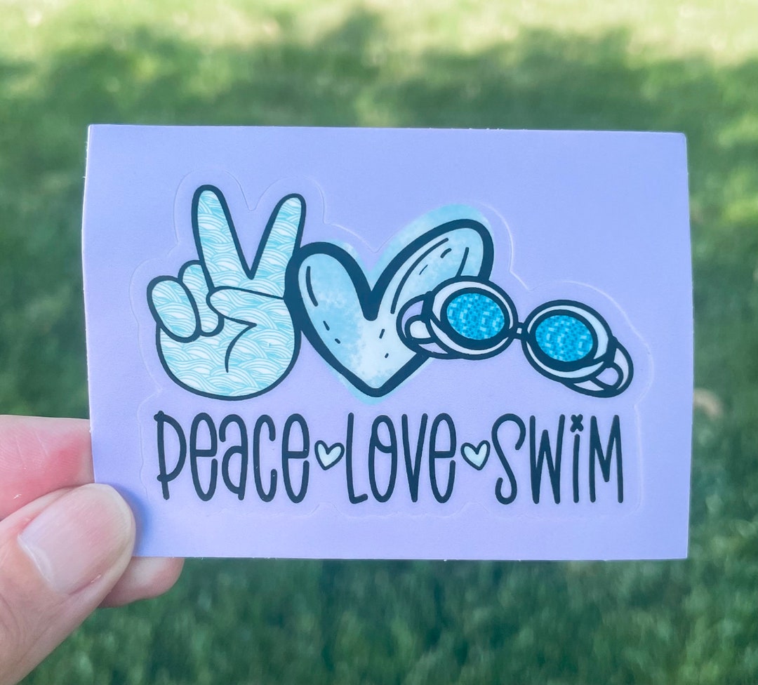 Vinyl Swim Sticker, Water Bottle Sticker, Swim Gift, Swim Team Gift
