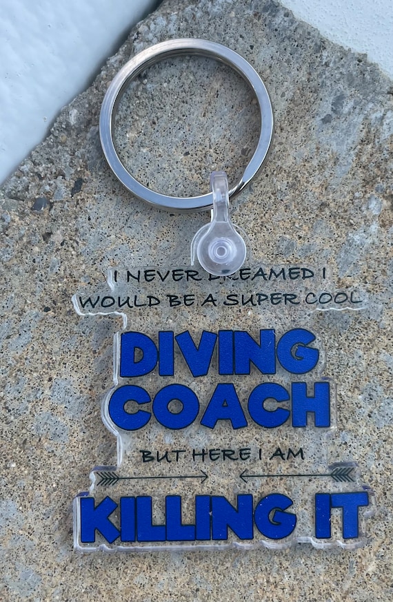 Springboard DIVE COACH Keychain DIVE Keychain Diver Key Etsy