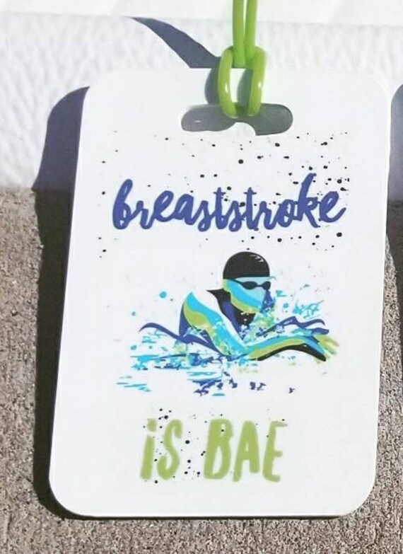 Swim Bag Tag Sport Bag Tag Swim Team Bag Tag Swim Team Etsy
