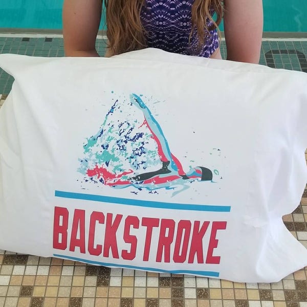 Swim Pillowcase Pillow Case BACKSTROKE