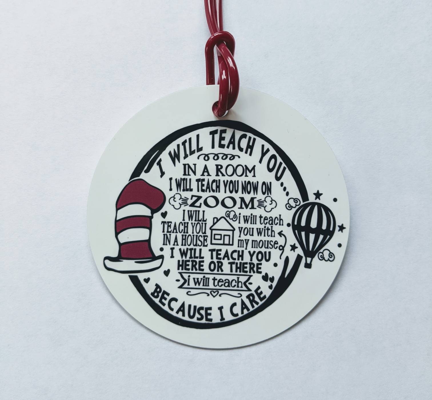 I Will Teach You bag tag, teacher bag tag, teacher swag, teacher appr…